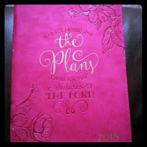 Pink leather 2018 planner